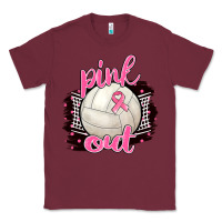 Burgundy Pink Out Volleyball Classic Tee - BarkalooDesign
