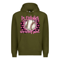 Army Green in october we wear pink baseball Premium Hoodie - BarkalooDesign