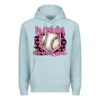 Blue Mist in october we wear pink baseball Premium Hoodie - BarkalooDesign