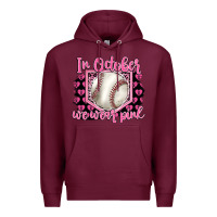 Burgundy in october we wear pink baseball Premium Hoodie - BarkalooDesign