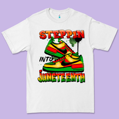 Steppin' Into Juneteenth Premium Tee Designed By Fadigitalartstudio