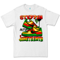 White steppin' into juneteenth Premium Tee - FaDigitalArtStudio