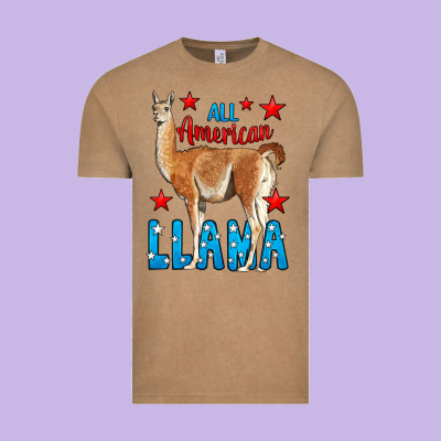 All American Lama Vintage Tee Designed By Lillyallendesigns