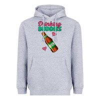 Heather Grey Drinking Buddies Heavyweight Hoodie - Jasminsmagicworld