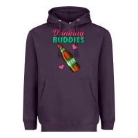 Plum Drinking Buddies Heavyweight Hoodie - Jasminsmagicworld