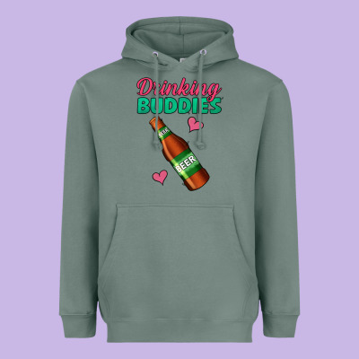 Drinking Buddies Heavyweight Hoodie Designed By Jasminsmagicworld