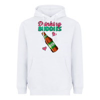White Drinking Buddies Heavyweight Hoodie - Jasminsmagicworld