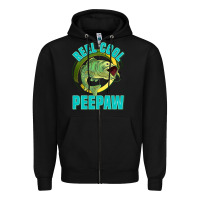 Black reel cool peepaw Zipper Hoodie - Jasminsmagicworld