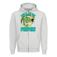 Dove Grey reel cool peepaw Zipper Hoodie - Jasminsmagicworld