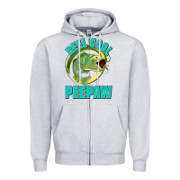 Heather Grey reel cool peepaw Zipper Hoodie - Jasminsmagicworld