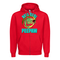 Red reel cool peepaw Zipper Hoodie - Jasminsmagicworld