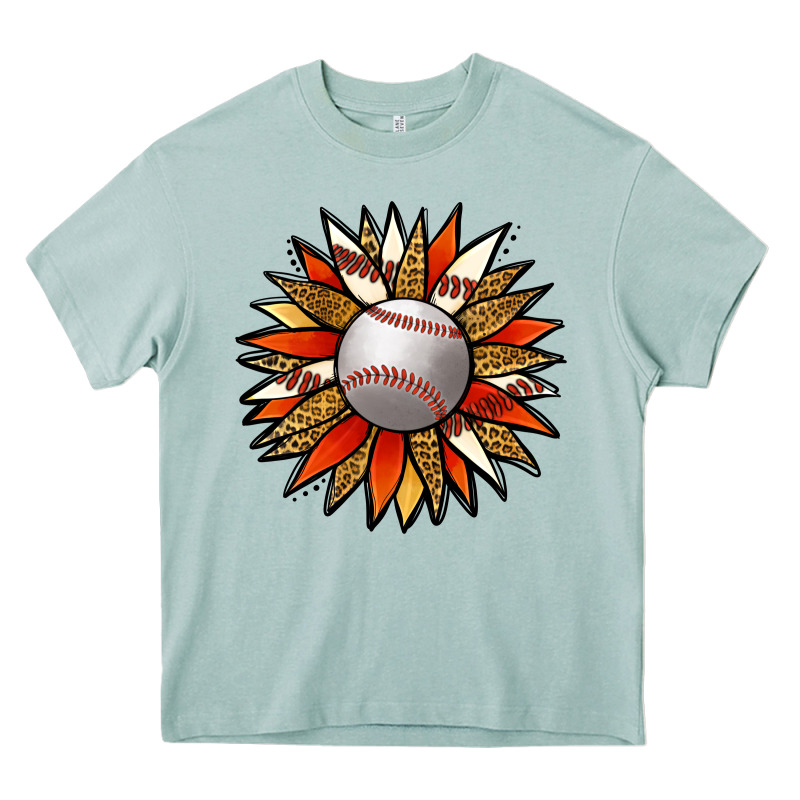 Baseball Sunflower Heavy Core Tee by Jasminsmagicworld | Teevron