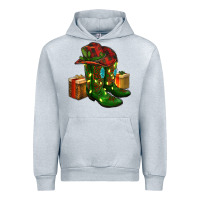 Heather Grey cowboy hat with boots christmas Urban Hoodie - RanaPortraitStore