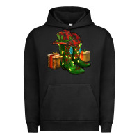 Pigment Black cowboy hat with boots christmas Urban Hoodie - RanaPortraitStore