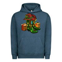 Pigment Midnight Navy cowboy hat with boots christmas Urban Hoodie - RanaPortraitStore
