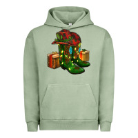 Pigment Oil Green cowboy hat with boots christmas Urban Hoodie - RanaPortraitStore