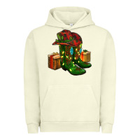 Pigment Pistachio cowboy hat with boots christmas Urban Hoodie - RanaPortraitStore