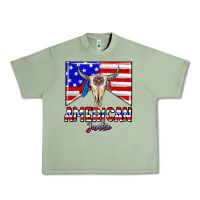 Oil Green American junkie Urban Heavy Tee - CowhideDigitalArt