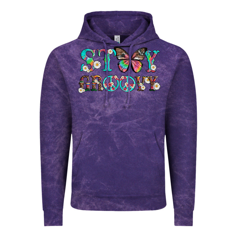 Stay Groovy With Butterfly Peace Sign And Flowers Vintage Hoodie by Artiststas | Teevron