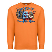 Carrot land of the free home of the brave american flag background Premium Sweatshirt - Jasminsmagicworld