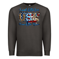 Smoke land of the free home of the brave american flag background Premium Sweatshirt - Jasminsmagicworld