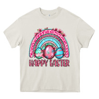 Cream Happy Easter eggs rainbow Heavy Core Tee - OliviaCreatesArt