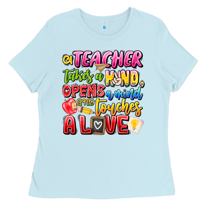 A Teacher Takes A Hand Opens A Mind And Touches A Ladies Tee by CowhideDigitalArt | Teevron