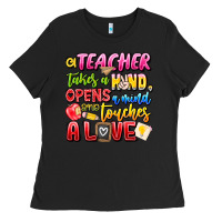 Black a Teacher Takes a Hand Opens a mind and Touches A Ladies Tee - CowhideDigitalArt