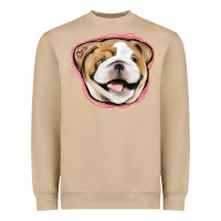 Mushroom bulldog pink glitter Heavyweight Sweatshirt - Jasminsmagicworld