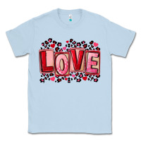 Dusty Blue Valentine's Day love Classic Tee - FaDigitalArtStudio