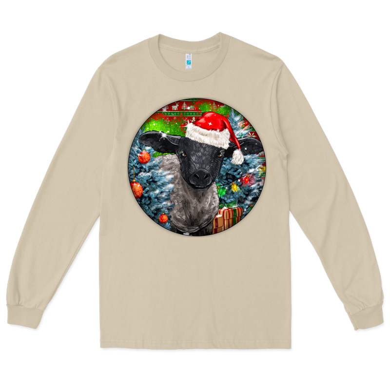 Christmas Suffolk Baby Sheep Ornament Long Sleeve Tee by LillyAllenDesigns | Teevron