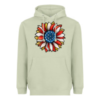 Matcha Patriotic Sunflower Heavyweight Hoodie - Jasminsmagicworld
