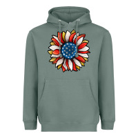 Sage Patriotic Sunflower Heavyweight Hoodie - Jasminsmagicworld