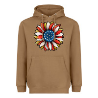 Toasted Coconut Patriotic Sunflower Heavyweight Hoodie - Jasminsmagicworld