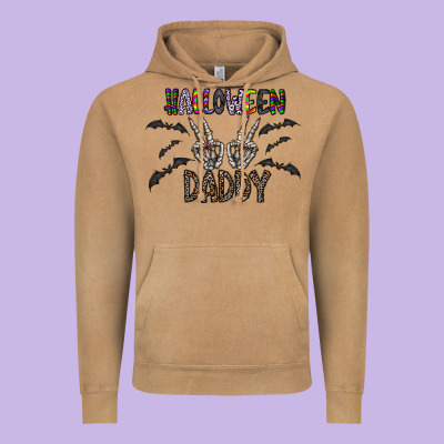 Halloween Daddy Vintage Hoodie Designed By Cowhidedigitalart