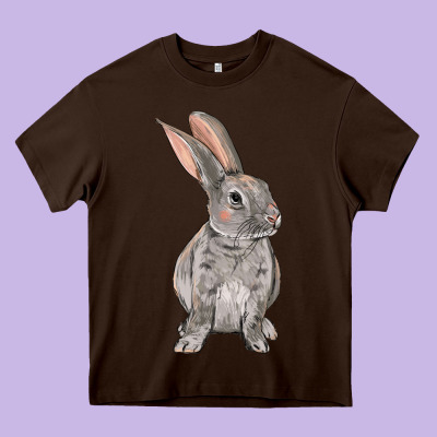 Easter Bunny Heavy Core Tee Designed By Oliviacreatesart