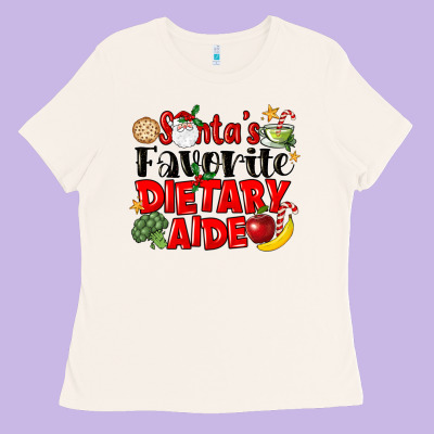 Santas Favorite Dietary Aide Ladies Tee Designed By Lillyallendesigns