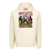 Sandshell just a girl who loves tractors Premium Hoodie - BarkalooDesign