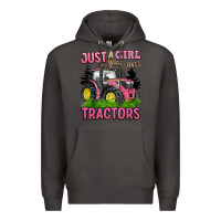Smoke just a girl who loves tractors Premium Hoodie - BarkalooDesign