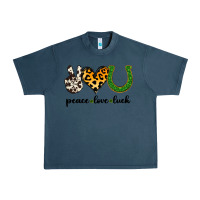 Midnight Navy Peace Love Luck Urban Heavy Tee - Jasminsmagicworld