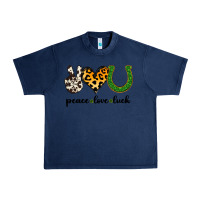 Navy Peace Love Luck Urban Heavy Tee - Jasminsmagicworld
