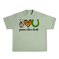 Oil Green Peace Love Luck Urban Heavy Tee - Jasminsmagicworld