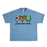 Pebble Blue Peace Love Luck Urban Heavy Tee - Jasminsmagicworld