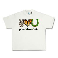 Pistachio Peace Love Luck Urban Heavy Tee - Jasminsmagicworld