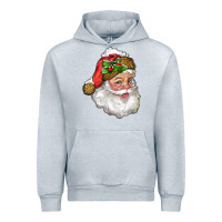Heather Grey santa with snow Urban Hoodie - RanaPortraitStore