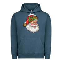 Pigment Midnight Navy santa with snow Urban Hoodie - RanaPortraitStore