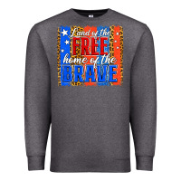 Charcoal Heather land of the free th of july brushstroke Premium Sweatshirt - Jasminsmagicworld