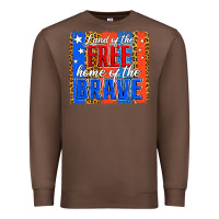 Chestnut land of the free th of july brushstroke Premium Sweatshirt - Jasminsmagicworld