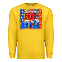 Lemon land of the free th of july brushstroke Premium Sweatshirt - Jasminsmagicworld