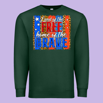 Land Of The Free Th Of July Brushstroke Premium Sweatshirt Designed By Jasminsmagicworld